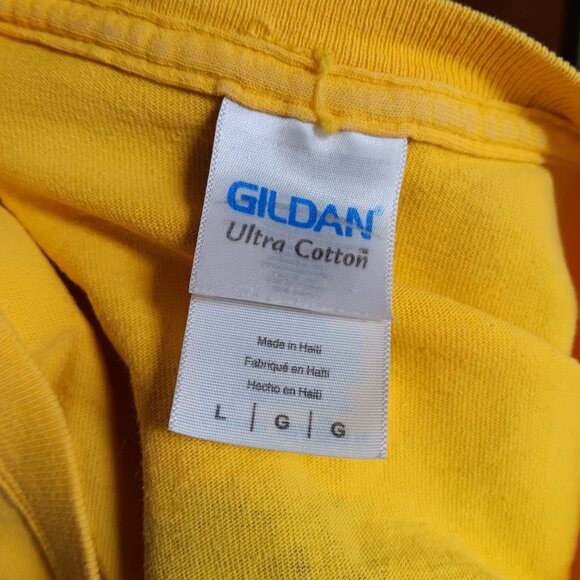 Large T-shirt Tour De France EHA Wellness 2016 Yellow Gildan L Ultra Cotton - Picture 5 of 5